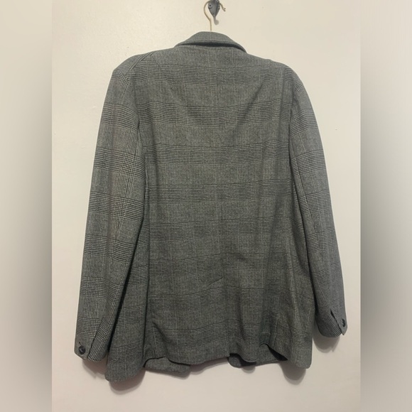 Rag & Bone Ames Gray Plaid Blazer Cotton Stretch Single Button size 16 - Picture 11 of 13